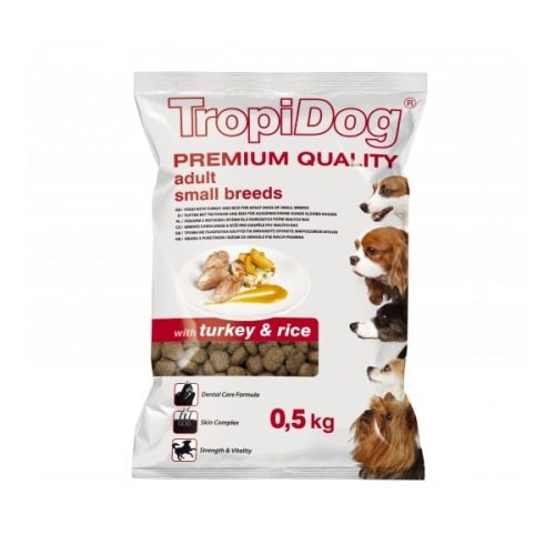 TropiDog Premium Adult Small Breeds – With Turkey & Rice