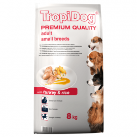 TropiDog Premium Adult Small Breeds – With Turkey & Rice