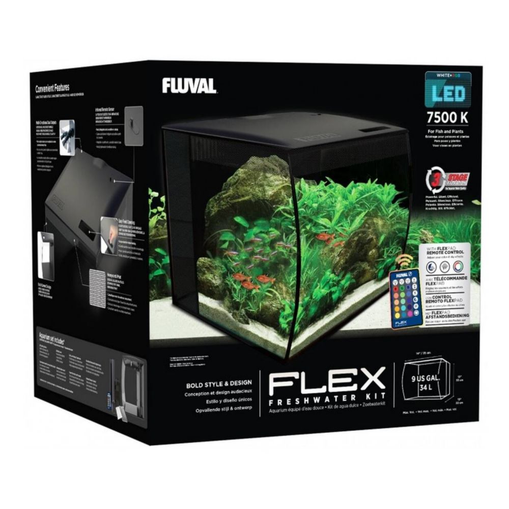 FLUVAL FLEX LED NANO 34x33x33cm 34L FLUVAL FLEX LED NANO 34x33x33cm 34L