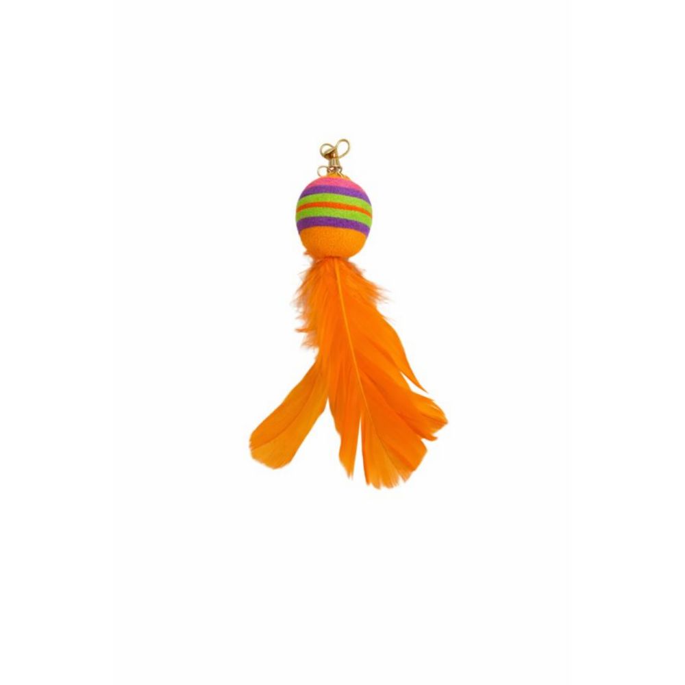 ΠΑΙΧΝΙΔΙ ΓΑΤΑΣ FEATHER BALL ORANGE ΠΑΙΧΝΙΔΙ ΓΑΤΑΣ FEATHER BALL ORANGE